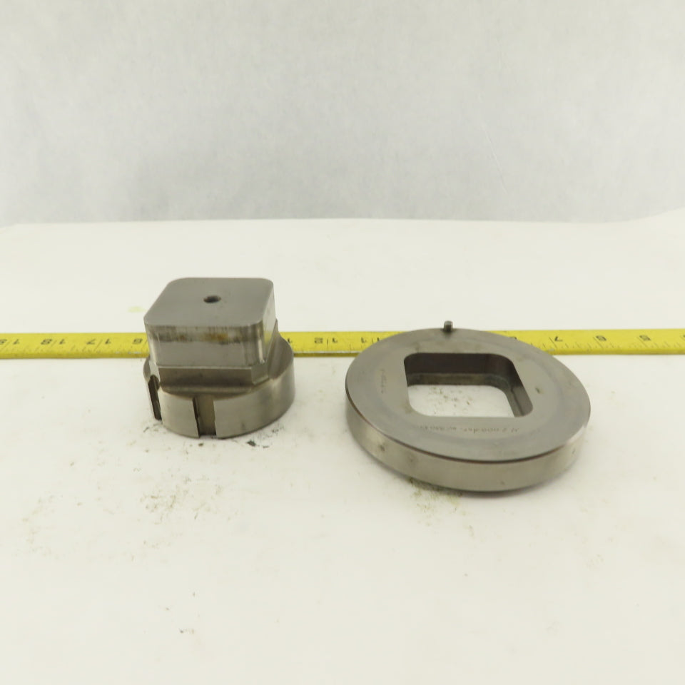 2.000 Act. Rounded Square Hole .350 Radius Die CNC Turret Punch Shank 2.750 Lt/2