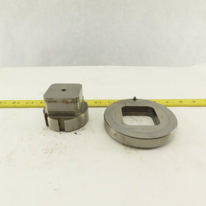 2.000 Act. Rounded Square Hole .350 Radius Die CNC Turret Punch Shank 2.750 Lt/2