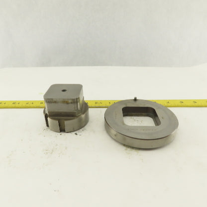 2.000 Act. Rounded Square Hole .350 Radius Die CNC Turret Punch Shank 2.750 Lt/2