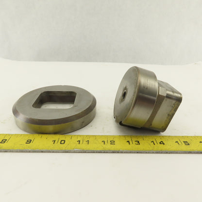 2.000 Act. Rounded Square Hole .350 Radius Die CNC Turret Punch Shank 2.750 Lt/2
