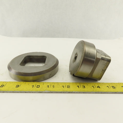 2.000 Act. Rounded Square Hole .350 Radius Die CNC Turret Punch Shank 2.750 Lt/2