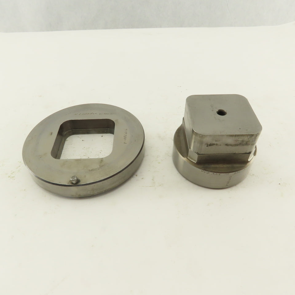 2.000 Act. Rounded Square Hole .350 Radius Die CNC Turret Punch Shank 2.750 Lt/2