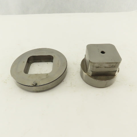 2.000 Act. Rounded Square Hole .350 Radius Die CNC Turret Punch Shank 2.750 Lt/2