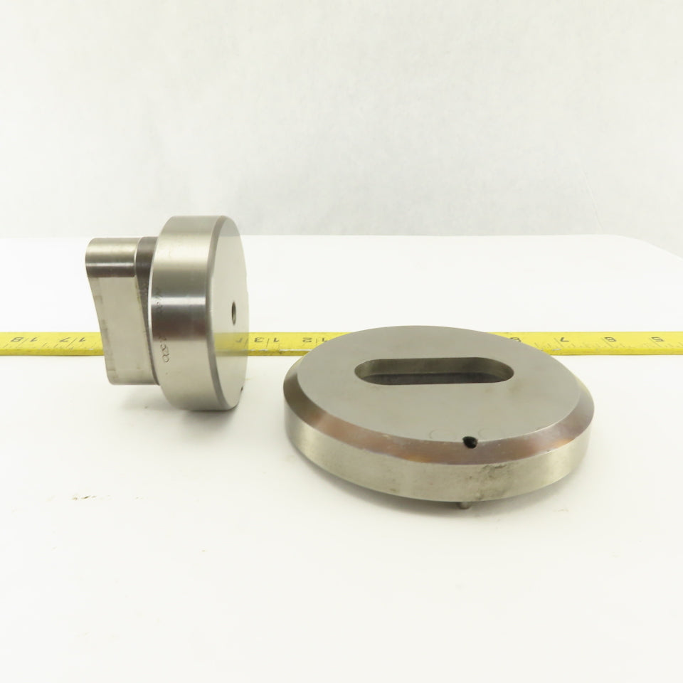 1.000 x 2.500 + .012 Oval Hole Die CNC Turret Punch Shank 3.125 Lot Of 2