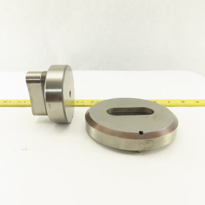 1.000 x 2.500 + .012 Oval Hole Die CNC Turret Punch Shank 3.125 Lot Of 2