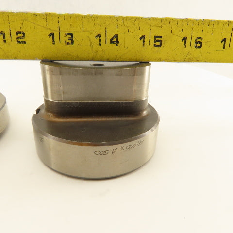 1.000 x 2.500 + .012 Oval Hole Die CNC Turret Punch Shank 3.125 Lot Of 2