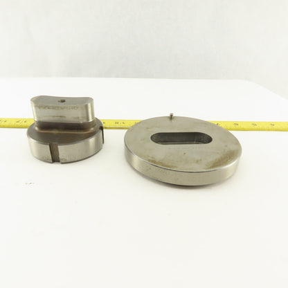 1.000 x 2.500 + .012 Oval Hole Die CNC Turret Punch Shank 3.125 Lot Of 2