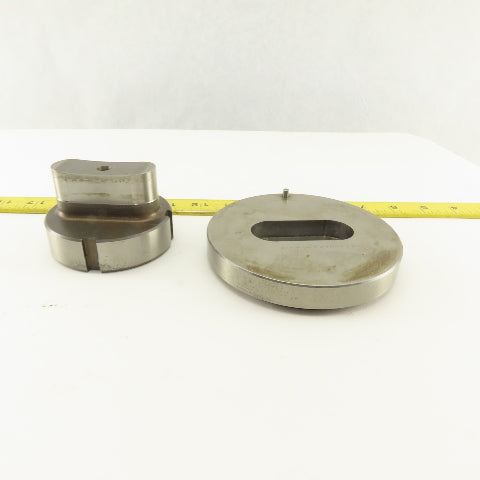1.000 x 2.500 + .012 Oval Hole Die CNC Turret Punch Shank 3.125 Lot Of 2