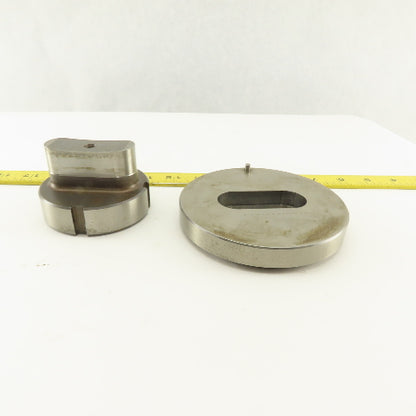 1.000 x 2.500 + .012 Oval Hole Die CNC Turret Punch Shank 3.125 Lot Of 2