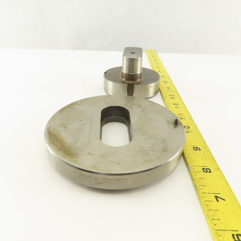 1.000 x 2.500 + .012 Oval Hole Die CNC Turret Punch Shank 3.125 Lot Of 2