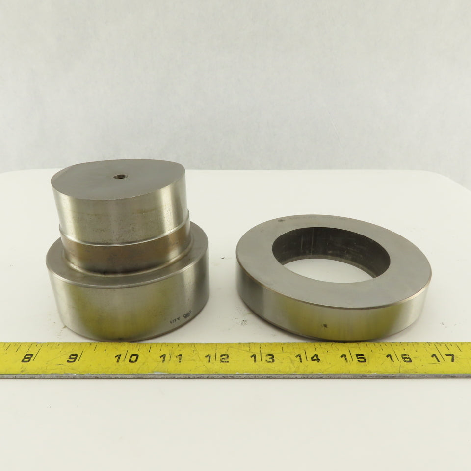 Mate 3.125 + .012 Round Hole Die CNC Turret Punch Shank 4.125 Lot Of 2