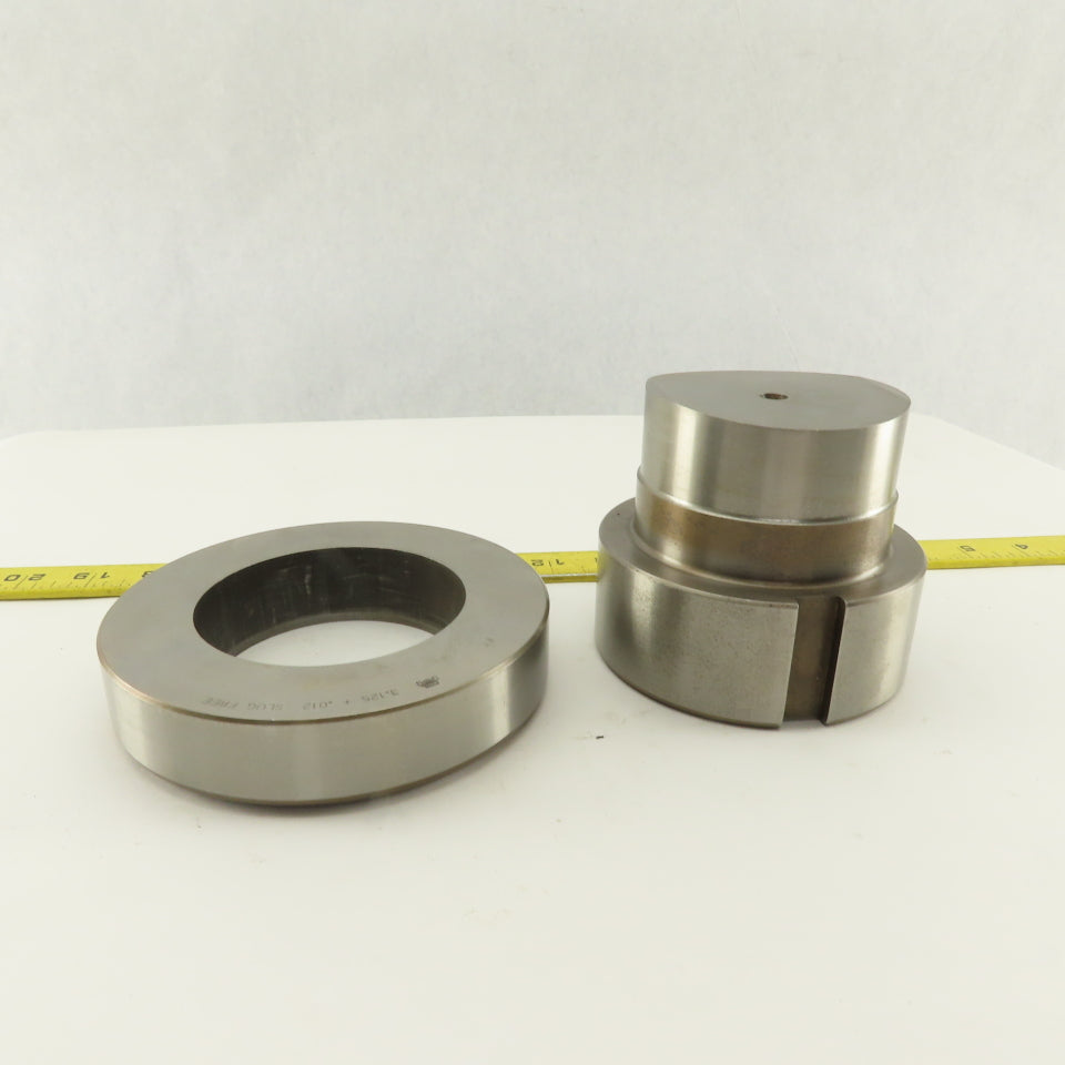 Mate 3.125 + .012 Round Hole Die CNC Turret Punch Shank 4.125 Lot Of 2