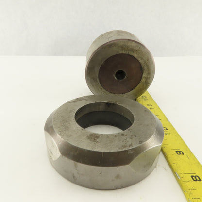 2.000 +.020 Round Hole Die CNC Turret Punch Shank 3.500 Lot Of 2