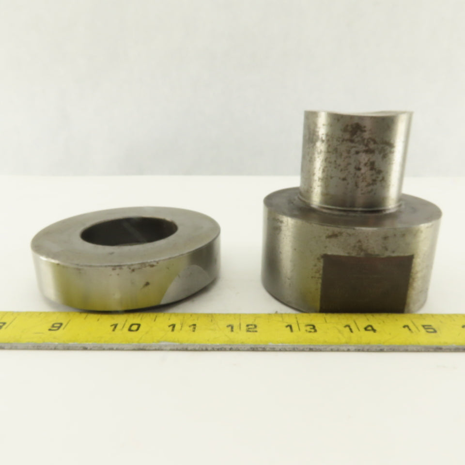 2.000 +.020 Round Hole Die CNC Turret Punch Shank 3.500 Lot Of 2