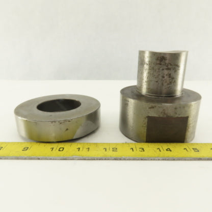 2.000 +.020 Round Hole Die CNC Turret Punch Shank 3.500 Lot Of 2