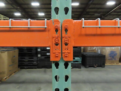48" x 12' x 3"x3" Teardrop Pallet Racking Upright Leg 22,900 lbs Capacity NEW   Welded GREEN