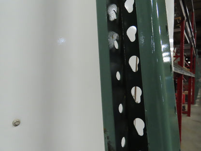 48" x 16' x 3"x3" Teardrop Pallet Racking Upright Leg 22,900 lbs Capacity NEW   Welded GREEN