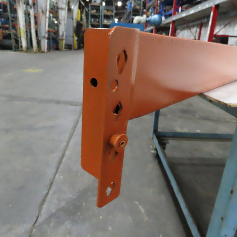 96" x 4" x 1-5/8" 40E Shaved Pin Pallet Racking Beam Shelf 5,015 lbs Lot/1 NEW