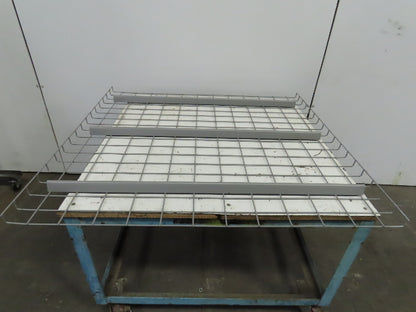48" x 46" Double Waterfall Wire Decks Pallet Racking Shelf 2,500 lbs Cap NEW