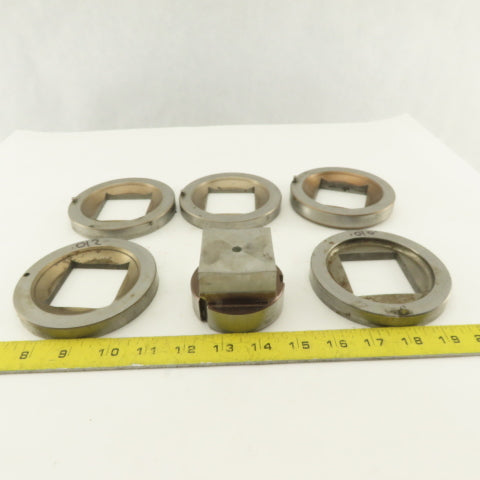2.000 + Tol Square Hole Die CNC Turret Punch Shank 2.750 Lot Of 6