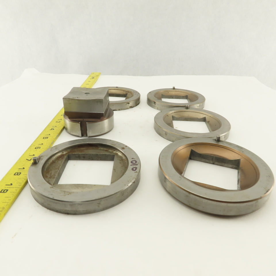 2.000 + Tol Square Hole Die CNC Turret Punch Shank 2.750 Lot Of 6