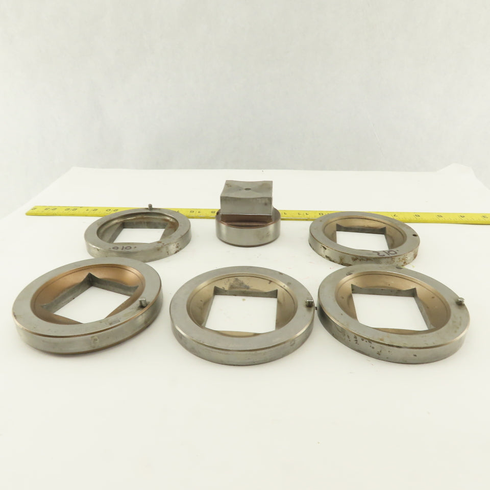 2.000 + Tol Square Hole Die CNC Turret Punch Shank 2.750 Lot Of 6
