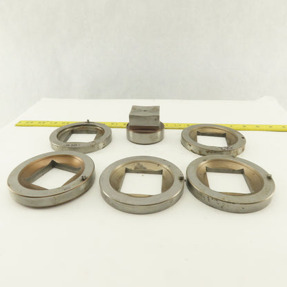 2.000 + Tol Square Hole Die CNC Turret Punch Shank 2.750 Lot Of 6