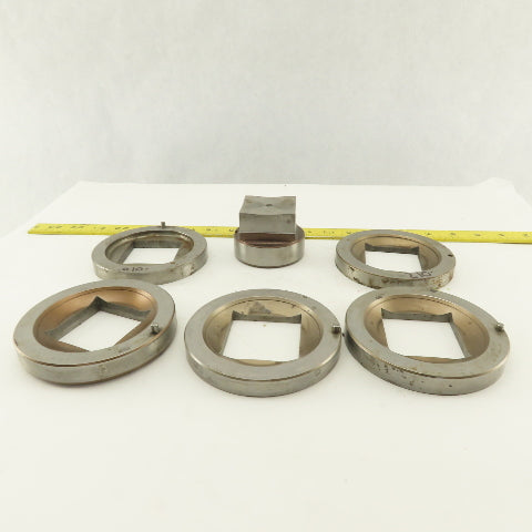 2.000 + Tol Square Hole Die CNC Turret Punch Shank 2.750 Lot Of 6