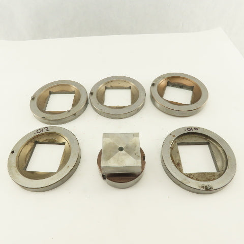 2.000 + Tol Square Hole Die CNC Turret Punch Shank 2.750 Lot Of 6