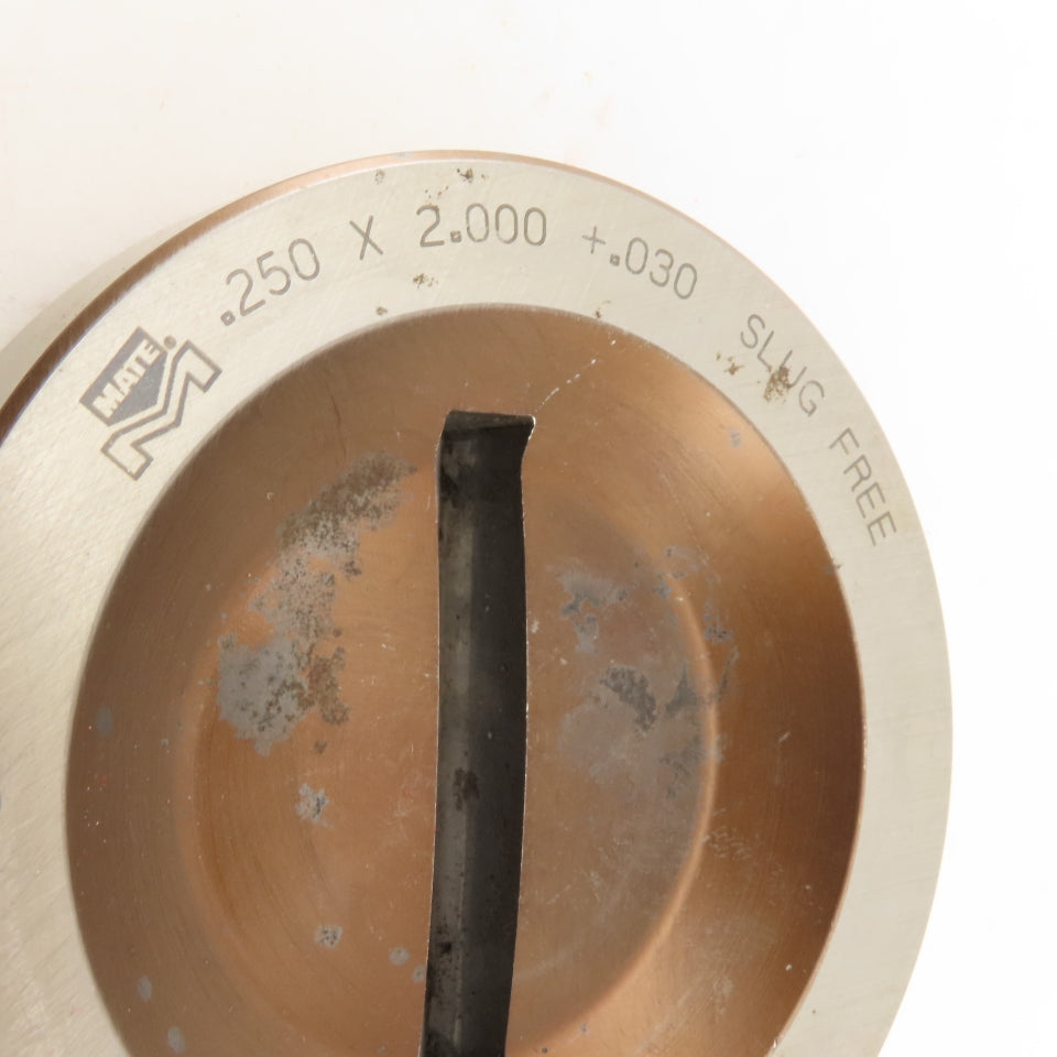 Mate .250 x 2.000 +.030 Slug Free Rectangle Slot Cutting Die For 3.500 Holder