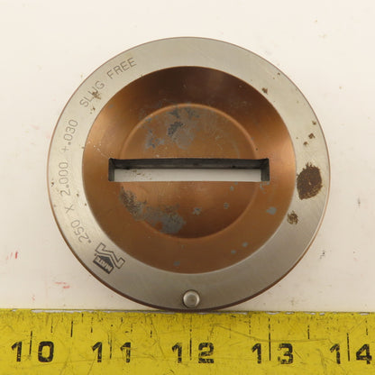 Mate .250 x 2.000 +.030 Slug Free Rectangle Slot Cutting Die For 3.500 Holder