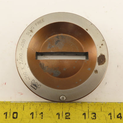 Mate .250 x 2.000 +.030 Slug Free Rectangle Slot Cutting Die For 3.500 Holder