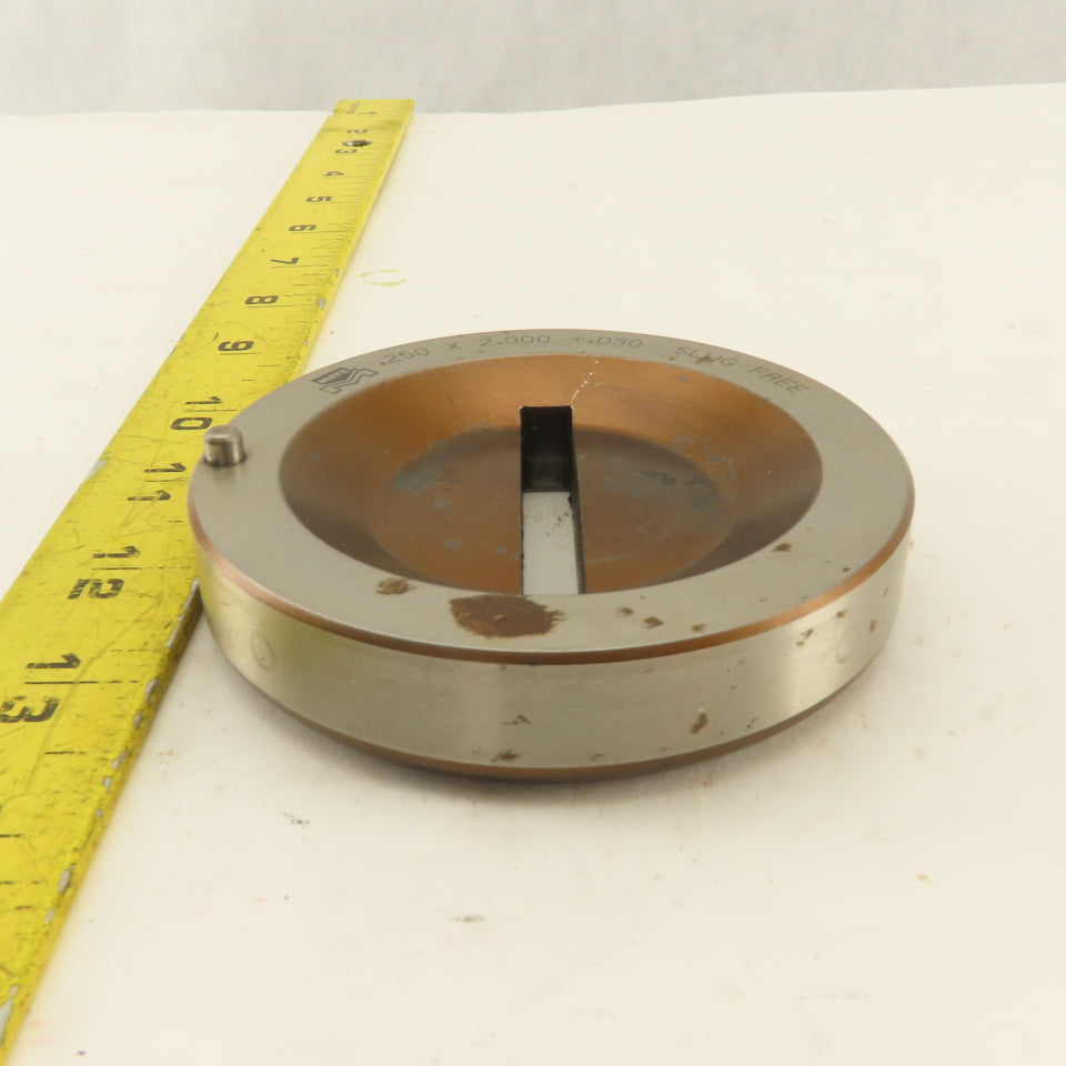 Mate .250 x 2.000 +.030 Slug Free Rectangle Slot Cutting Die For 3.500 Holder