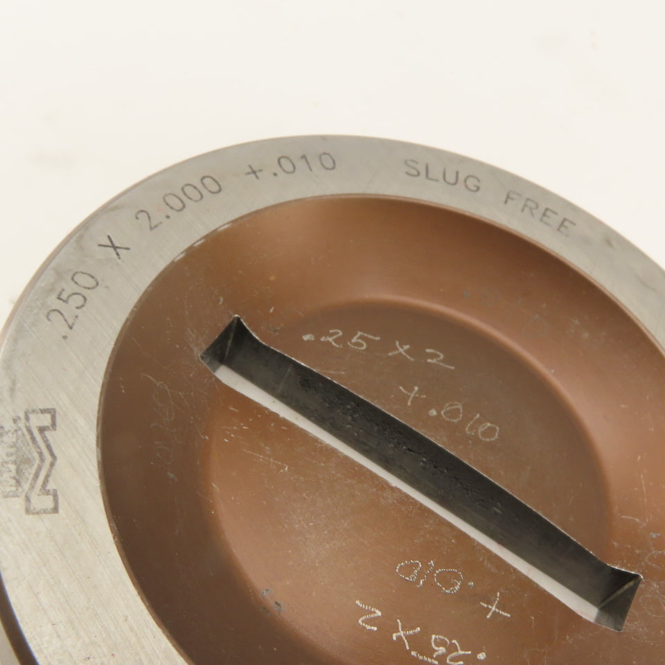Mate .250 x 2.000 + .010 Rectangle Hole Die CNC Turret Punch Shank 2.750 Lot/2