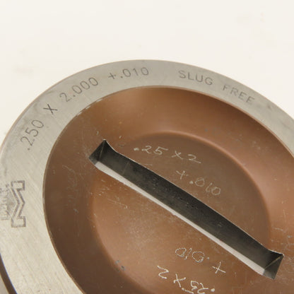 Mate .250 x 2.000 + .010 Rectangle Hole Die CNC Turret Punch Shank 2.750 Lot/2