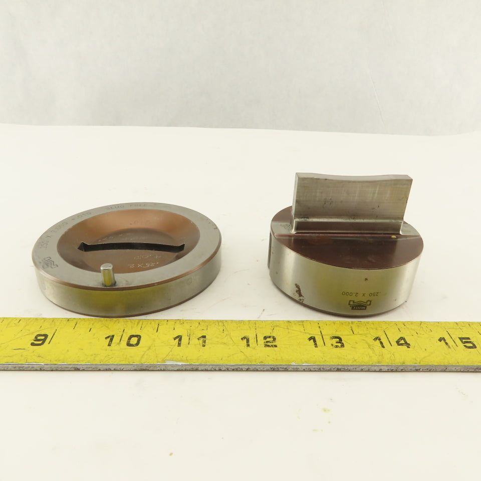 Mate .250 x 2.000 + .010 Rectangle Hole Die CNC Turret Punch Shank 2.750 Lot/2