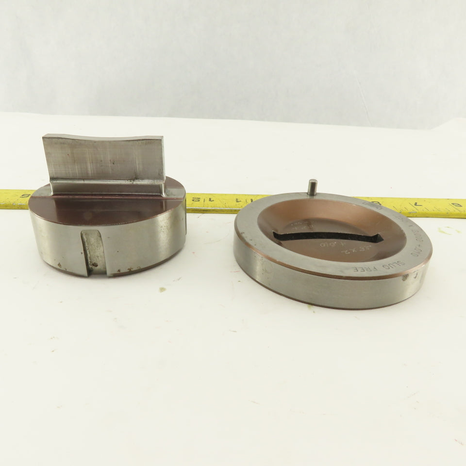 Mate .250 x 2.000 + .010 Rectangle Hole Die CNC Turret Punch Shank 2.750 Lot/2