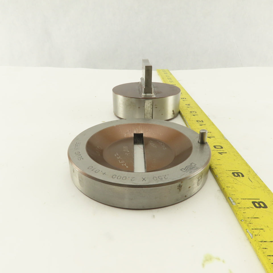 Mate .250 x 2.000 + .010 Rectangle Hole Die CNC Turret Punch Shank 2.750 Lot/2