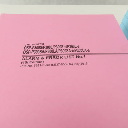 Okuma Genos L Series L3000-e Entire Maintenance Operations Catalog Manual Bundle