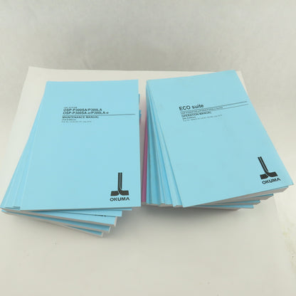 Okuma Genos L Series L3000-e Maintenance Operations Catalog Manual Bundle