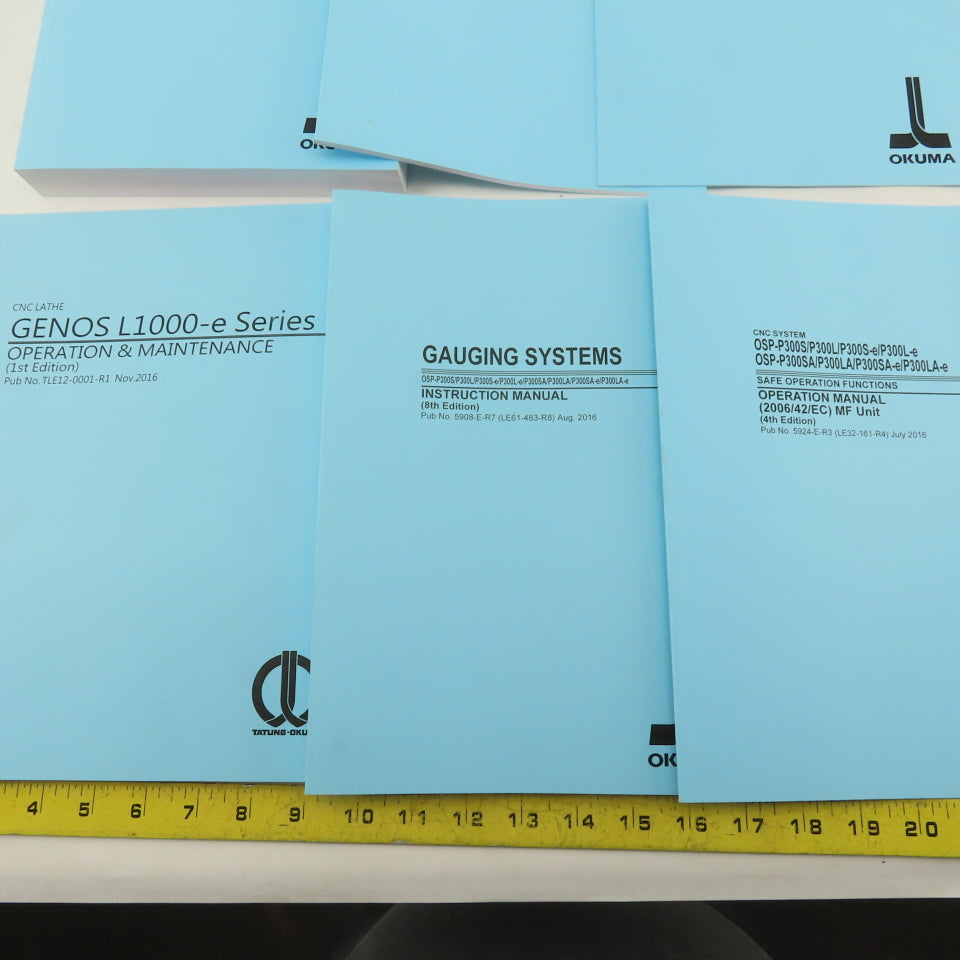 Okuma Genos L Series L3000-e Maintenance Operations Catalog Manual Bundle