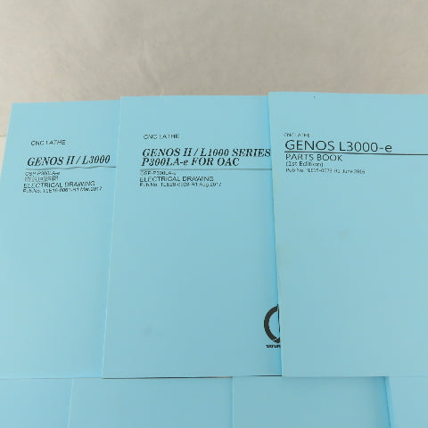 Okuma Genos L Series L3000-e Maintenance Operations Catalog Manual Bundle