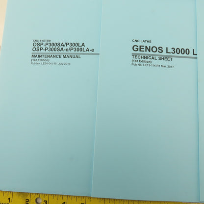 Okuma Genos L Series L3000-e Maintenance Operations Catalog Manual Bundle