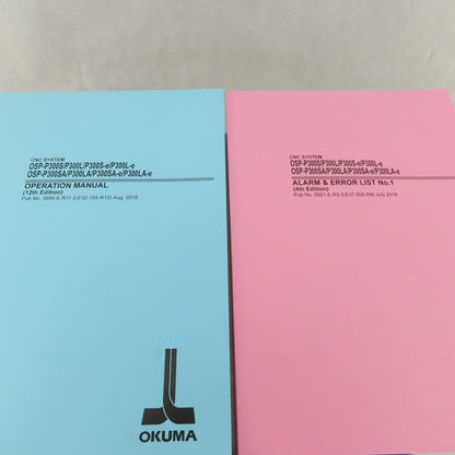 Okuma Genos L Series L3000-e Maintenance Operations Catalog Manual Bundle