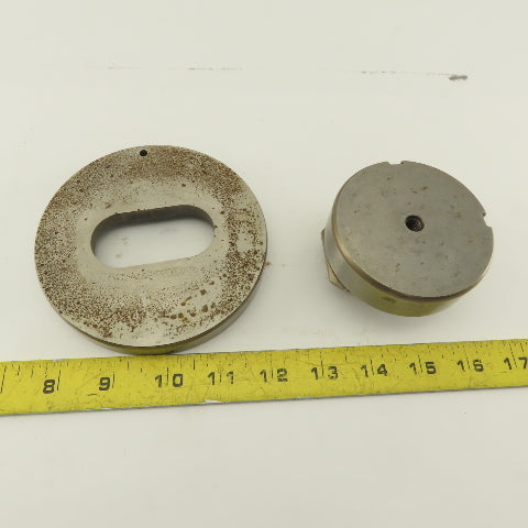 1.250 x 2.500 +.012 Oval Hole Die CNC Turret Punch Shank 3.125 Lot Of 2
