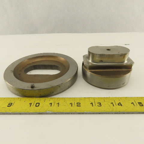 1.250 x 2.500 +.012 Oval Hole Die CNC Turret Punch Shank 3.125 Lot Of 2