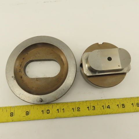 1.250 x 2.500 +.012 Oval Hole Die CNC Turret Punch Shank 3.125 Lot Of 2