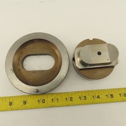 1.250 x 2.500 +.012 Oval Hole Die CNC Turret Punch Shank 3.125 Lot Of 2