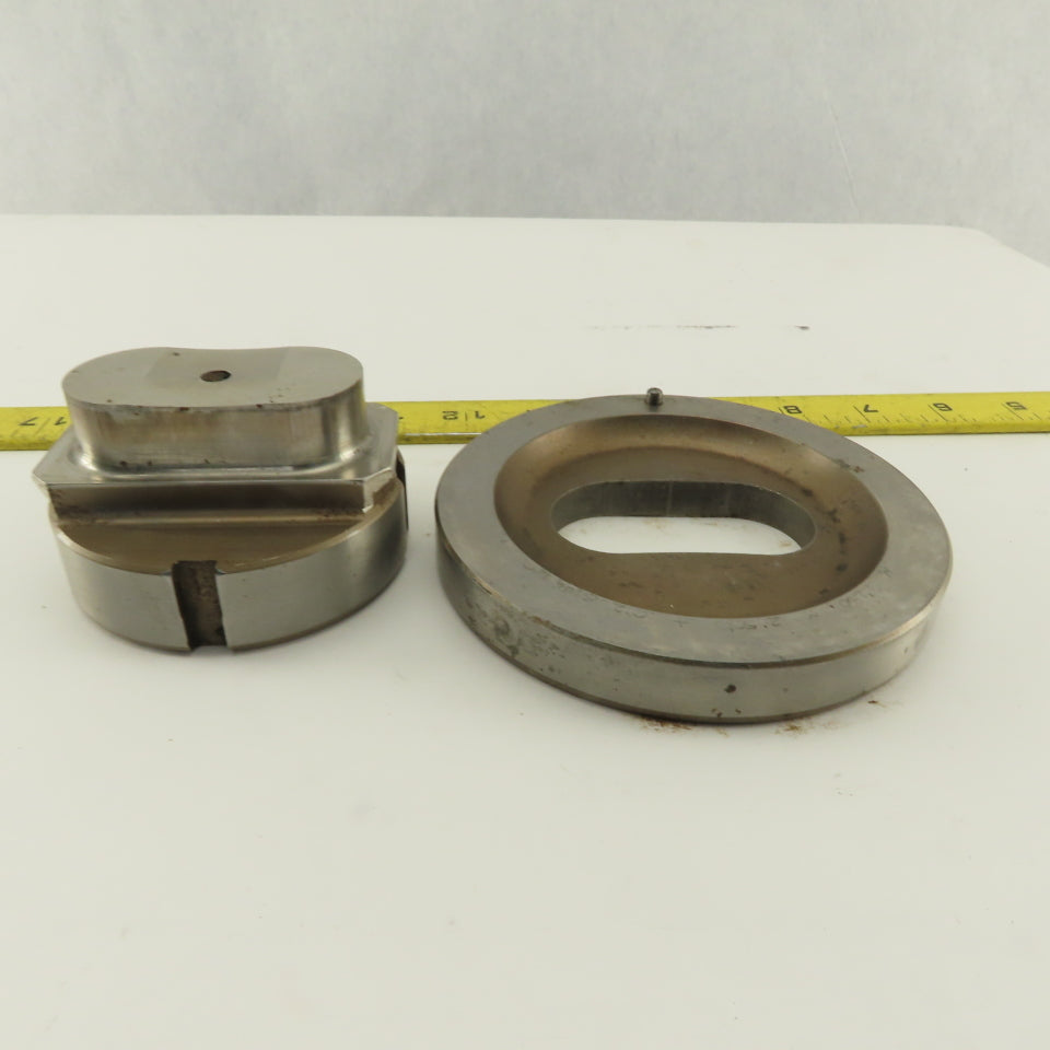 1.250 x 2.500 +.012 Oval Hole Die CNC Turret Punch Shank 3.125 Lot Of 2