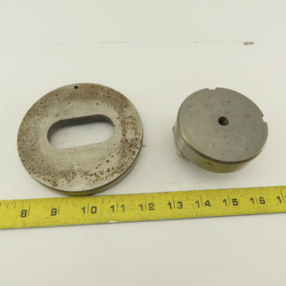 1.250 x 2.500 +.012 Oval Hole Die CNC Turret Punch Shank 3.125 Lot Of 2